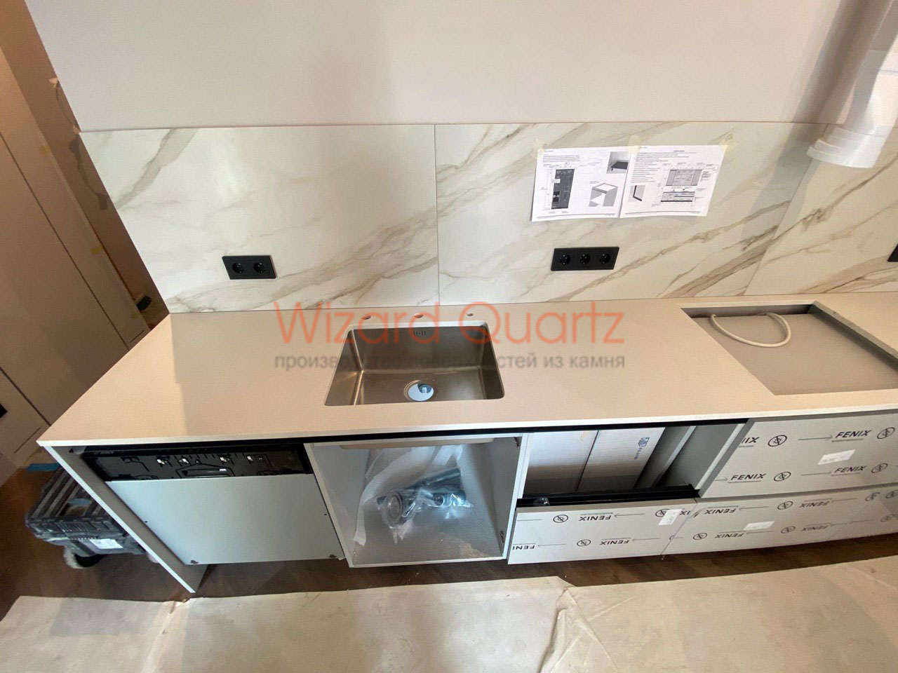 Столешница Belenco для кухни из кварцевого камня