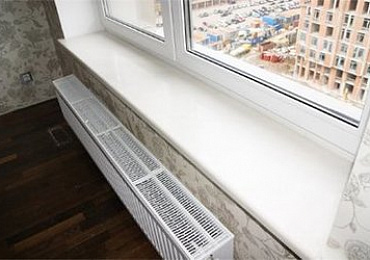 Подоконник из камня Caesarstone Pure White